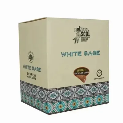 Scents - Native Soul White Sage Jumbo Backflow Incense Cones - SOMETHING DIFFERENT WHOLESALE EUROPE BV