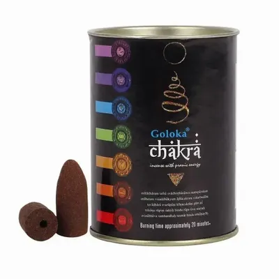 Scents - Goloka Chakra Backflow Incense Cones Display of 6 Tubes - SOMETHING DIFFERENT WHOLESALE EUROPE BV