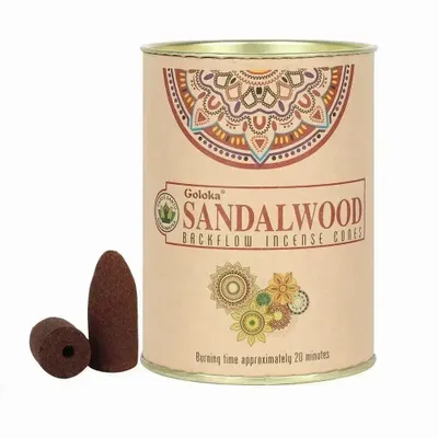Senteurs - Présentation de 6 tubes de cônes à reflux de bois de santal Goloka - SOMETHING DIFFERENT WHOLESALE EUROPE BV
