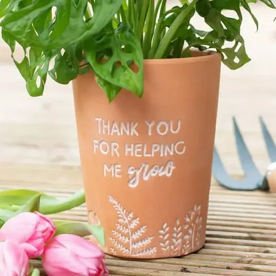 Flower pots - Thank You For Helping Me Grow Terracotta Plant Pot - SOMETHING DIFFERENT WHOLESALE EUROPE BV