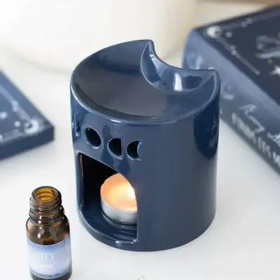 Scents - Blue Crescent Moon Oil Burner - SOMETHING DIFFERENT WHOLESALE EUROPE BV