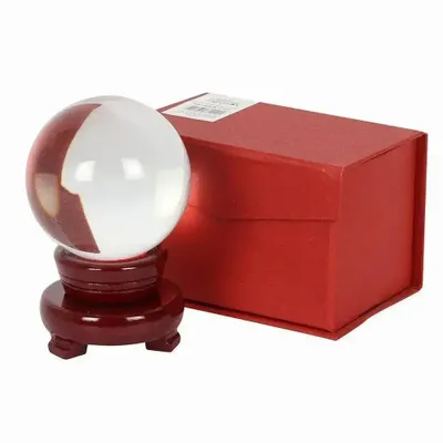 Guirlandes et boules de Noël - Boule de cristal de 8 cm avec support - SOMETHING DIFFERENT WHOLESALE EUROPE BV