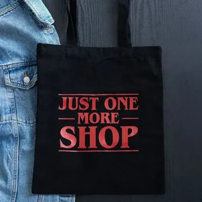 Bags and backpacks - Just One More Shop Polycotton Tote Bag - SOMETHING DIFFERENT WHOLESALE EUROPE BV