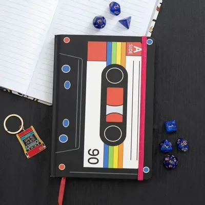 Stationery - Retro Cassette Tape A5 Notebook - SOMETHING DIFFERENT WHOLESALE EUROPE BV
