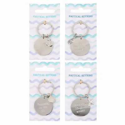 Decorative objects - Pack of 12 Nautical Metal Keyrings - SOMETHING DIFFERENT WHOLESALE EUROPE BV