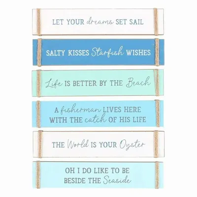 Panels - Pack of 6 Nautical Block Signs - SOMETHING DIFFERENT WHOLESALE EUROPE BV