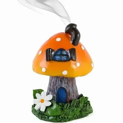 Scents - Orange Smoking Toadstool Incense Cone Holder - SOMETHING DIFFERENT WHOLESALE EUROPE BV