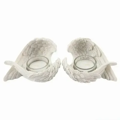 Candlesticks and candle holders - Set of 2 Winged Candle Holders - SOMETHING DIFFERENT WHOLESALE EUROPE BV