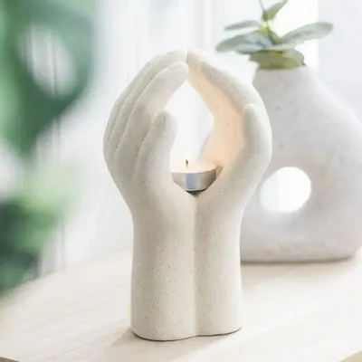 Candlesticks and candle holders - Praying Hands Tealight Holder - SOMETHING DIFFERENT WHOLESALE EUROPE BV