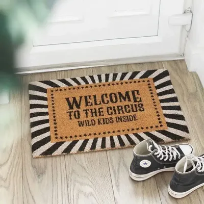 Rugs - Black Welcome to the Circus Doormat - SOMETHING DIFFERENT WHOLESALE EUROPE BV