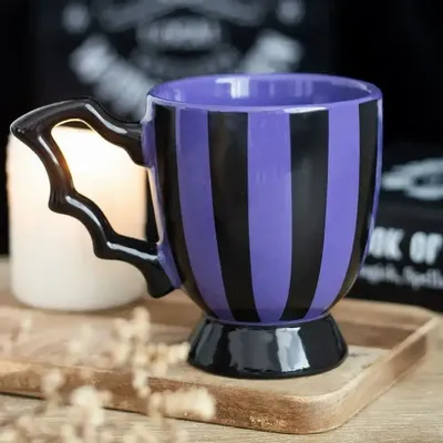Tasses et mugs - Tasse à thé à rayures violettes en forme d'aile de chauve-souris - SOMETHING DIFFERENT WHOLESALE EUROPE BV