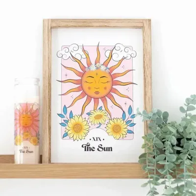 Decorative objects - The Sun Celestial Framed Wall Print - SOMETHING DIFFERENT WHOLESALE EUROPE BV