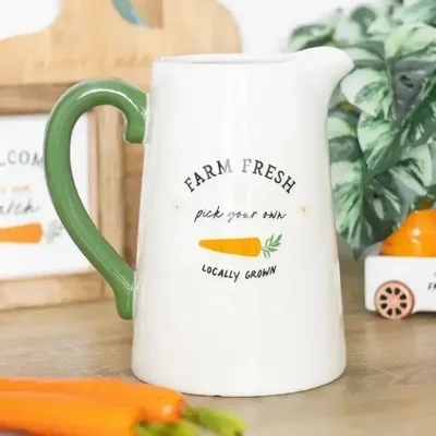 Vases - Farm Fresh Carrot Patch Ceramic Flower Jug - SOMETHING DIFFERENT WHOLESALE EUROPE BV