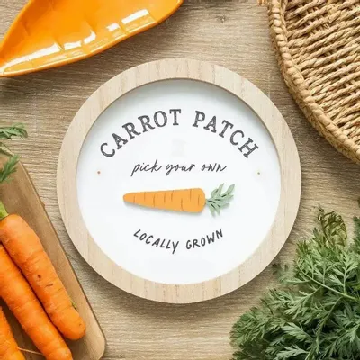 Panels - Carrot Patch Round 3D Wall Plaque - SOMETHING DIFFERENT WHOLESALE EUROPE BV