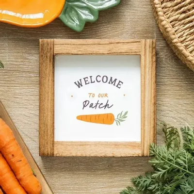 Panels - Welcome to Our Patch Wooden Frame Sign - SOMETHING DIFFERENT WHOLESALE EUROPE BV