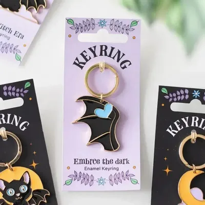 Decorative objects - Embrace the Dark Enamel Keyring - SOMETHING DIFFERENT WHOLESALE EUROPE BV