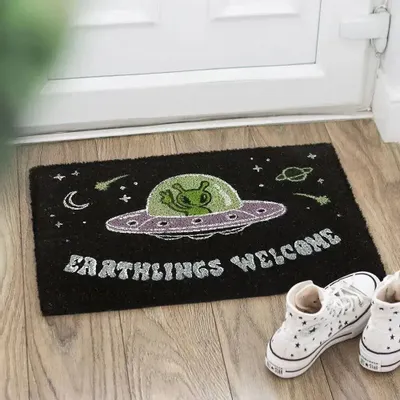 Tapis - Terriens noirs, bienvenue aux extraterrestres ! Paillasson OVNI - SOMETHING DIFFERENT WHOLESALE EUROPE BV