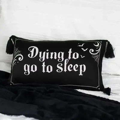 Cushions - Dying to Go to Sleep Satin Cushion - SOMETHING DIFFERENT WHOLESALE EUROPE BV