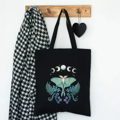 Bags and backpacks - Luna Moth Polycotton Tote Bag - SOMETHING DIFFERENT WHOLESALE EUROPE BV