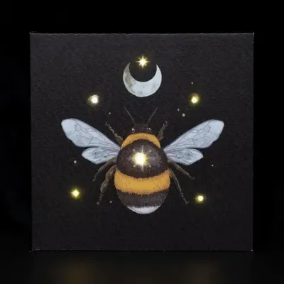 Objets de décoration - Plaque lumineuse en toile Forest Bee - SOMETHING DIFFERENT WHOLESALE EUROPE BV