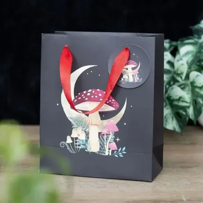 Bags and backpacks - 23cm Medium Forest Mushroom Gift Bag - SOMETHING DIFFERENT WHOLESALE EUROPE BV
