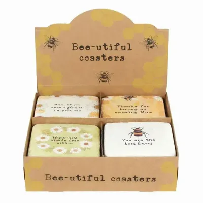Sets de table - Présentoir de 24 sous-verres « Cueillette de marguerites » - SOMETHING DIFFERENT WHOLESALE EUROPE BV