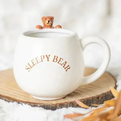 Mugs - Sleepy Bear Rounded Mug - SOMETHING DIFFERENT WHOLESALE EUROPE BV