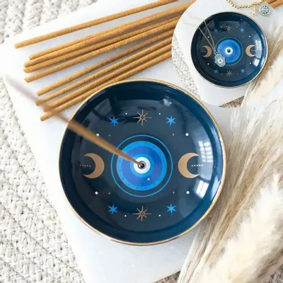 Scents - Blue All Seeing Eye Print Incense Holder - SOMETHING DIFFERENT WHOLESALE EUROPE BV
