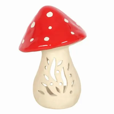 Bougeoirs et photophores  - Porte-bougie chauffe-plat en céramique en forme de champignon - SOMETHING DIFFERENT WHOLESALE EUROPE BV