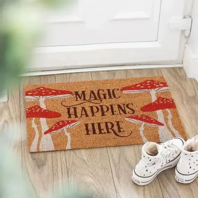 Tapis - La magie de la nature opère ici. Paillasson champignon - SOMETHING DIFFERENT WHOLESALE EUROPE BV
