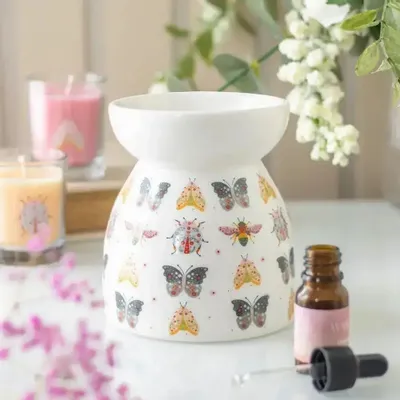Scents - Floral Bug Print Oil Burner and Wax Warmer - SOMETHING DIFFERENT WHOLESALE EUROPE BV