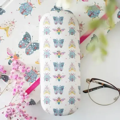 Glasses - Floral Bug Print Glasses Case - SOMETHING DIFFERENT WHOLESALE EUROPE BV