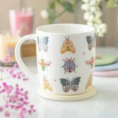 Tasses et mugs - Mug à motif floral et insectes - SOMETHING DIFFERENT WHOLESALE EUROPE BV
