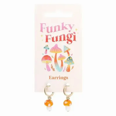 Jewelry - Orange Mushroom Dangle Earrings - SOMETHING DIFFERENT WHOLESALE EUROPE BV