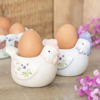 Placemats - Set of 2 Hen Shaped Egg Cups - SOMETHING DIFFERENT WHOLESALE EUROPE BV