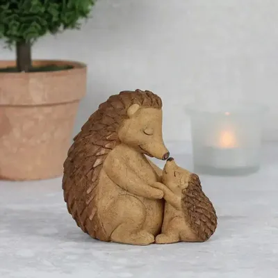 Ornaments - Happy Hoglet Mother and Baby Hedgehog Ornament - SOMETHING DIFFERENT WHOLESALE EUROPE BV