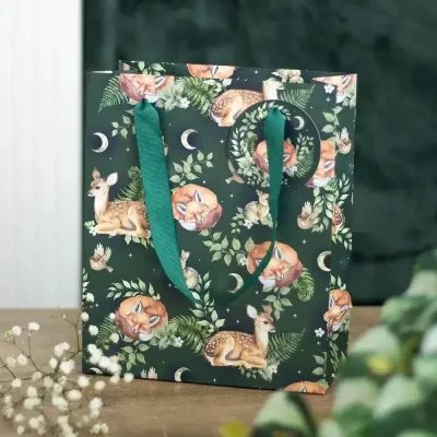Sacs et cartables - Sac cadeau imprimé forêt Fawn and Friends de 23 cm - SOMETHING DIFFERENT WHOLESALE EUROPE BV