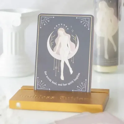 Decorative objects - Goddess Energy Affirmation Cards with Wooden Stand - SOMETHING DIFFERENT WHOLESALE EUROPE BV