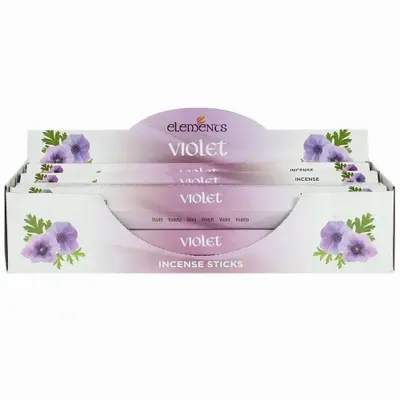Home fragrances - Set of 6 Packets of Elements Violet Incense Sticks - SOMETHING DIFFERENT WHOLESALE EUROPE BV