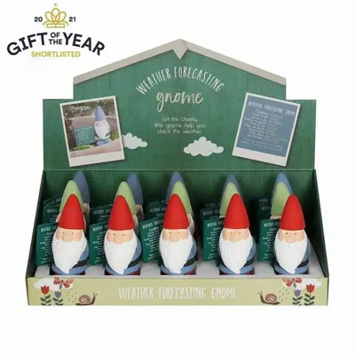 Ornaments - Terracotta Weather Forecasting Gnome - SOMETHING DIFFERENT WHOLESALE EUROPE BV