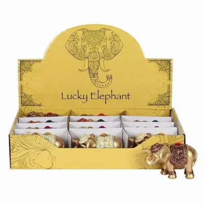 Ornements - Ornement éléphant porte-bonheur en or - SOMETHING DIFFERENT WHOLESALE EUROPE BV