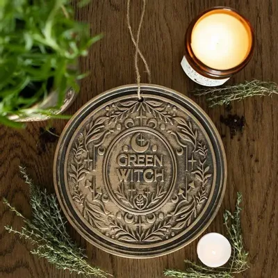 Panels - Green Witch Bronze Effect Terracotta Hanging Plaque - SOMETHING DIFFERENT WHOLESALE EUROPE BV