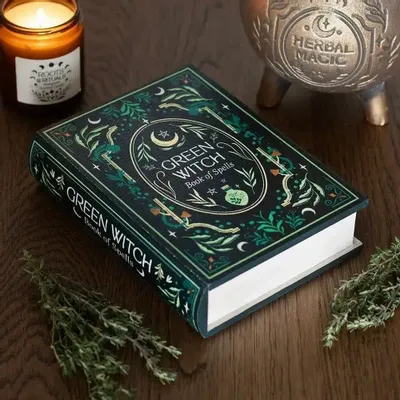 Caskets and boxes - Green Witch Book Shaped Storage Box - SOMETHING DIFFERENT WHOLESALE EUROPE BV