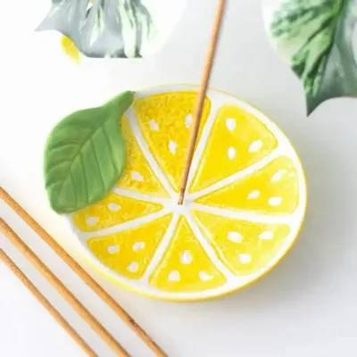 Scents - Lemon Slice Incense Stick Holder - SOMETHING DIFFERENT WHOLESALE EUROPE BV