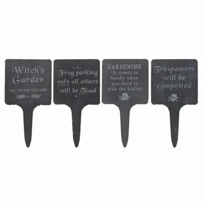 Ornements - Ensemble de 4 panneaux de jardin gothiques en ardoise - SOMETHING DIFFERENT WHOLESALE EUROPE BV