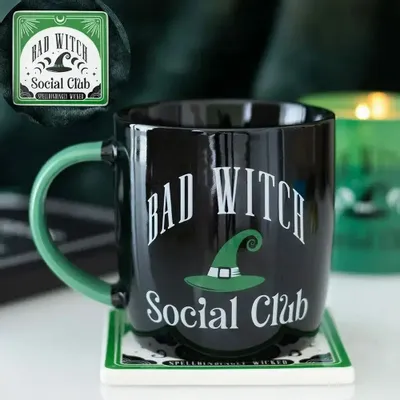 Placemats - Bad Witch Social Club Mug and Coaster Set - SOMETHING DIFFERENT WHOLESALE EUROPE BV