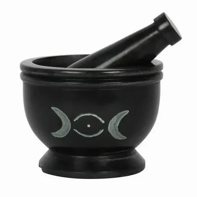 Sets de table - Pilon et mortier Triple Lune en stéatite - SOMETHING DIFFERENT WHOLESALE EUROPE BV