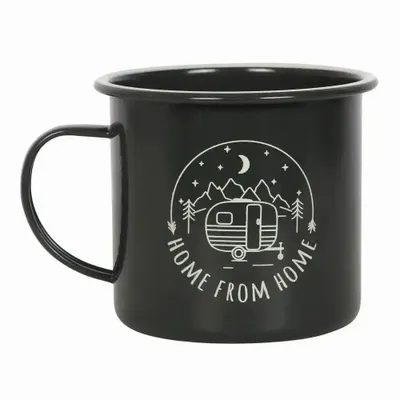 Mugs - Home from Home Enamel Camping Mug - SOMETHING DIFFERENT WHOLESALE EUROPE BV
