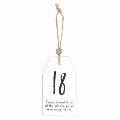 Panels - 18 Milestone Birthday Hanging Sentiment Sign - SOMETHING DIFFERENT WHOLESALE EUROPE BV