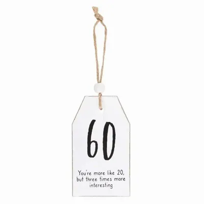Panels - 60 Milestone Birthday Hanging Sentiment Sign - SOMETHING DIFFERENT WHOLESALE EUROPE BV